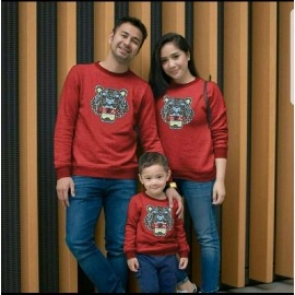 Baju Couple Cp Kenzo Family Red
