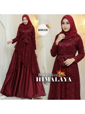 Baju Wanita Hj Maxi Himalaya Jc Maron