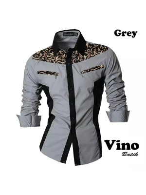 Baju Pria Kmj Batik Vino Pdk Ao Abu