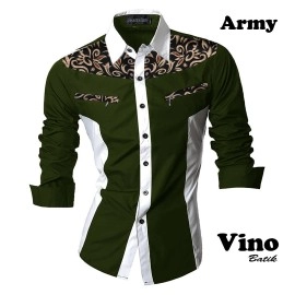 Baju Pria Kmj Batik Vino Pdk Ao Army