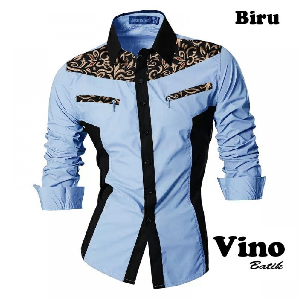 Baju Pria Kmj Batik Vino Pdk Ao Ocean Baju Pria Kmj Batik Vino Pdk Ao Ocean