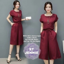 Baju Wanita St Jennie Polos Rd Maroon