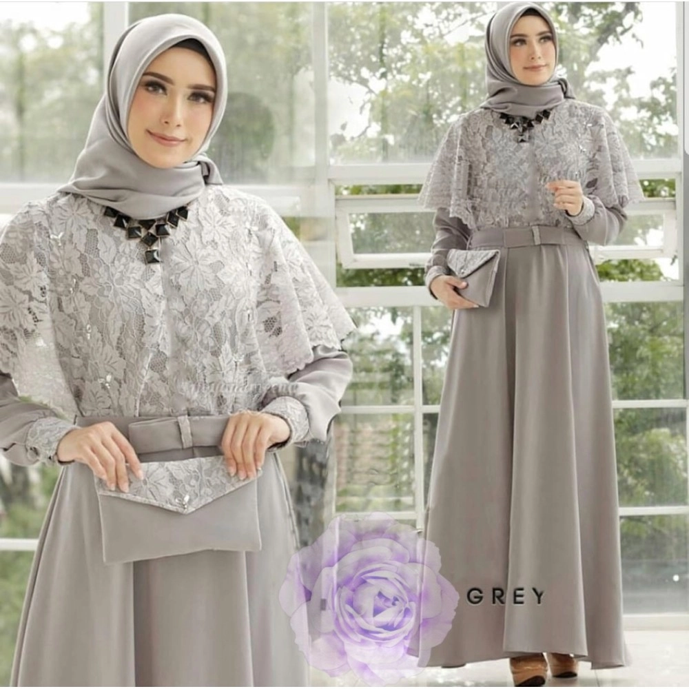 Baju Wanita Hj Maxi Tahalea Rd Abu