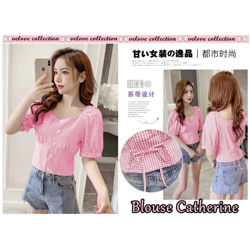 Baju Wanita Blouse Catherine Vl Pink