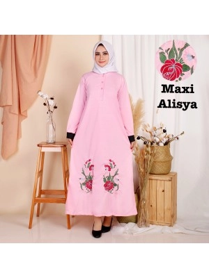 Baju Wanita Hj Maxi Alisya Ks Pink