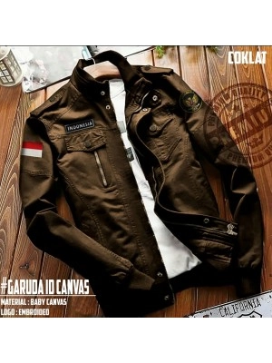 Baju Pria Jkt Garuda Canvas Jc Coklat