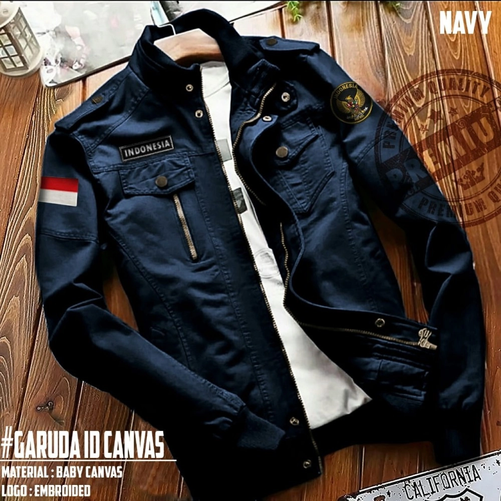 Baju Pria Jkt Garuda Canvas Jc Navy