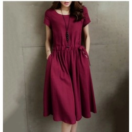 Baju Wanita Drs Elfie Hs Maroon