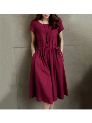 Baju Wanita Drs Elfie Hs Maroon