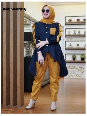 Baju Korea St Wenny Ff Navy