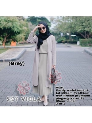 Baju Korea Hj St Viola Us Gray