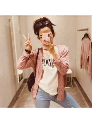 Baju Korea Cardi Wajik Ra Rajut Dusty