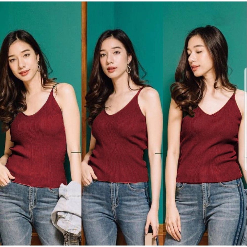 Baju Korea Top Tengtop Import Ra Maroon Baju Korea Top Tengtop Import Ra Maroon
