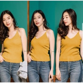 Baju Korea Top Tengtop Import Ra Mustard