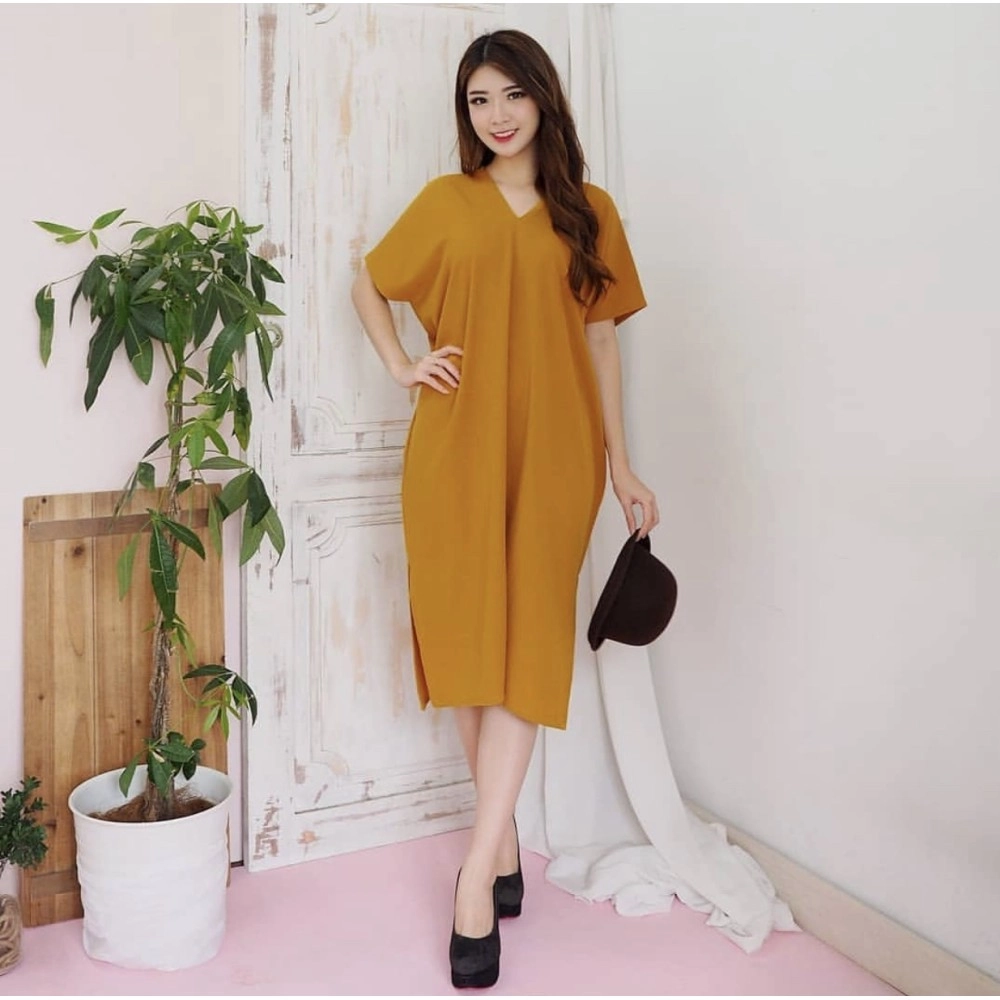 Baju Korea Drs Felicia Oz Mustard