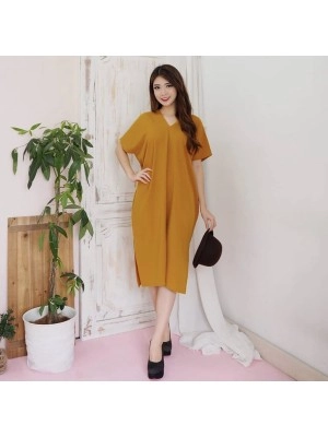 Baju Korea Drs Felicia Oz Mustard