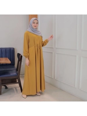 Baju Korea Maxi Juria Oz Mustard