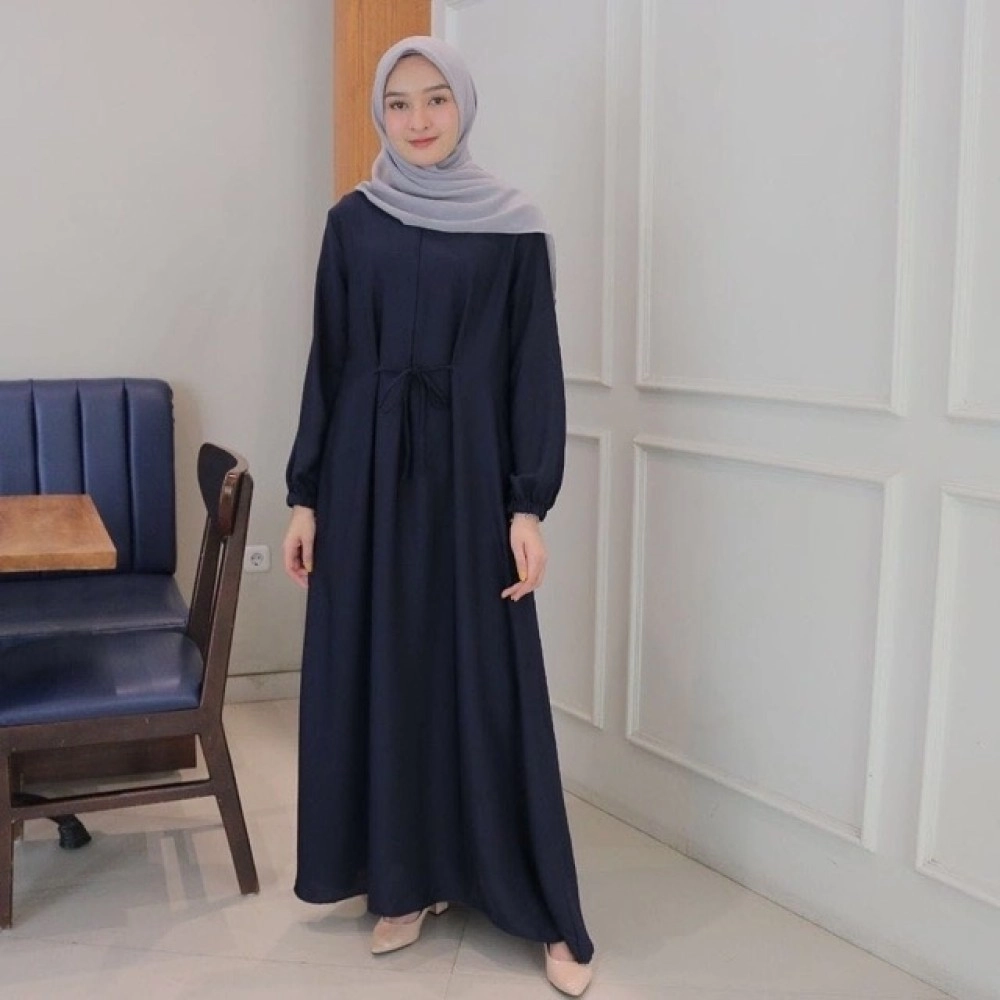 Baju Korea Maxi Juria Oz Navy