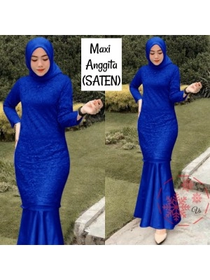 Baju Korea Hj Maxi Anggita Saten Vs Benhur