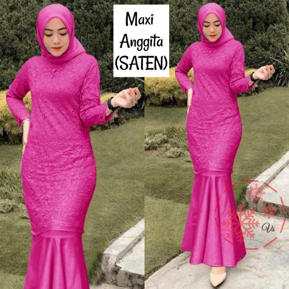 Baju Korea Hj Maxi Anggita Saten Vs Fanta Baju Korea Hj Maxi Anggita Saten Vs Fanta