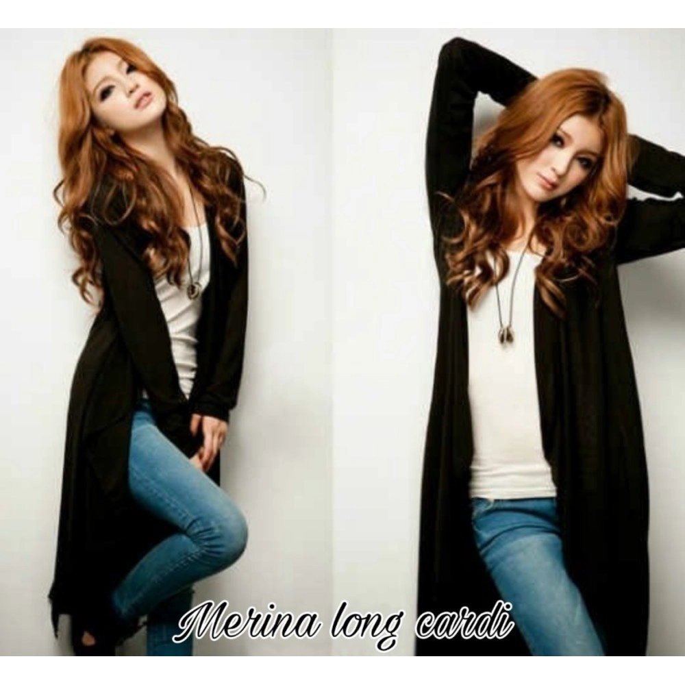 Baju Korea Cardi Merina Rw Hitam