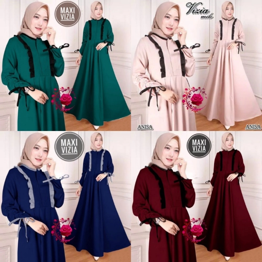 Baju Korea Hj Maxi Vizia Mb Full