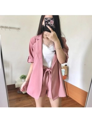 Baju Korea St Blazer Megumi Hs Pink