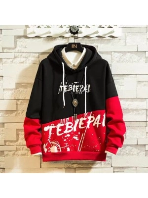 Baju Pria Sw Hoodie Tebie Hitamerah