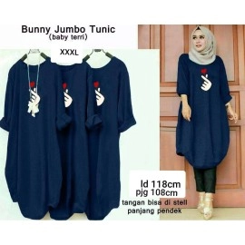 Baju Korea Tunik Heyo Ra Navy