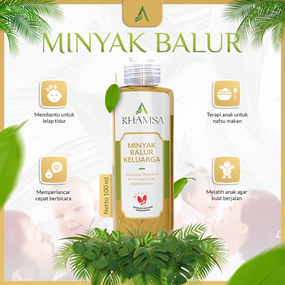 Khamsa - Minyak Balur keluarga 100 ml sarana terapi anak Khamsa - Minyak Balur keluarga 100 ml sarana terapi anak