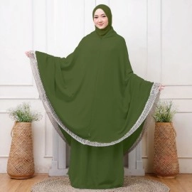 mukena.yuna Mukena Dewasa Rasheda Travel 3in1 Bahan crinkle airflow mukena.yuna Mukena Dewasa Rasheda Travel 3in1 Bahan crinkle airflow