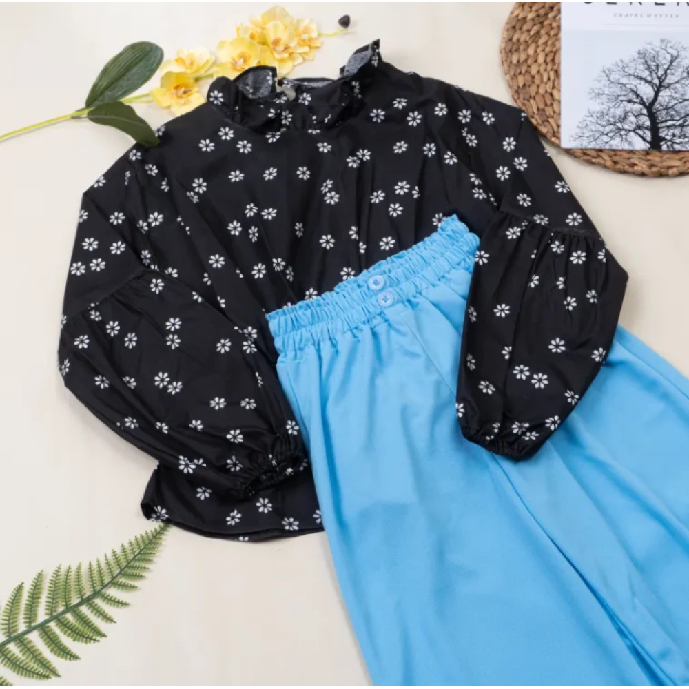 Setelan bytha / one set floral daisy / setelan wanita Setelan bytha / one set floral daisy / setelan wanita