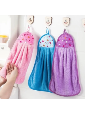 Kain lap tangan microfiber / hand towel handuk gantung wastafel dapur / serbet pengering tangan basah