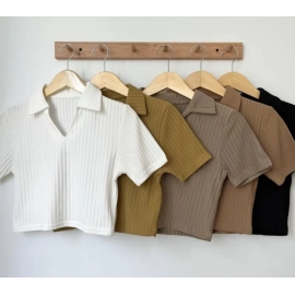 Atasan wanita lily top / atasan kerah crop top wanita  Atasan wanita lily top / atasan kerah crop top wanita