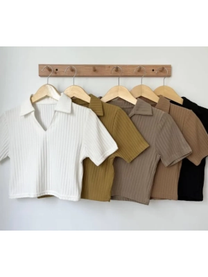 Atasan wanita lily top / atasan kerah crop top wanita