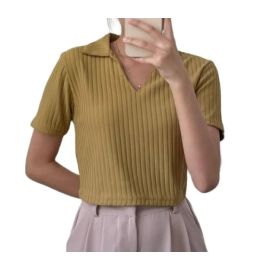 Atasan wanita lily top / atasan kerah crop top wanita  Atasan wanita lily top / atasan kerah crop top wanita