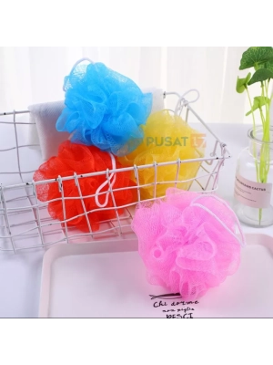 Spon mandi jaring / spons mandi gosok / sponge mandi shower net / spons jaring warna / bath puff