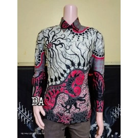 Couple batik gamis + kemeja