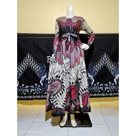Couple batik gamis + kemeja
