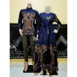 Couple batik gamis + kemeja