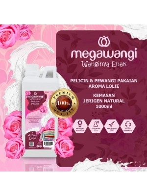 Pelicin, pelembut dan pewangi pakaian premium gagang HDPE natural 1 liter