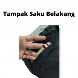 Men Flap Pocket Drawstring Waist Shorts Celana Pendek Cargo Pria Pinggang Rib Karet Melar Santai Mini Low Waist Slim-fitting Polos A-Line