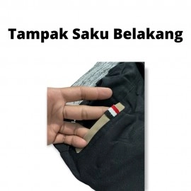 Men Flap Pocket Drawstring Waist Shorts Celana Pendek Cargo Pria Pinggang Rib Karet Melar Santai Mini Low Waist Slim-fitting Polos A-Line