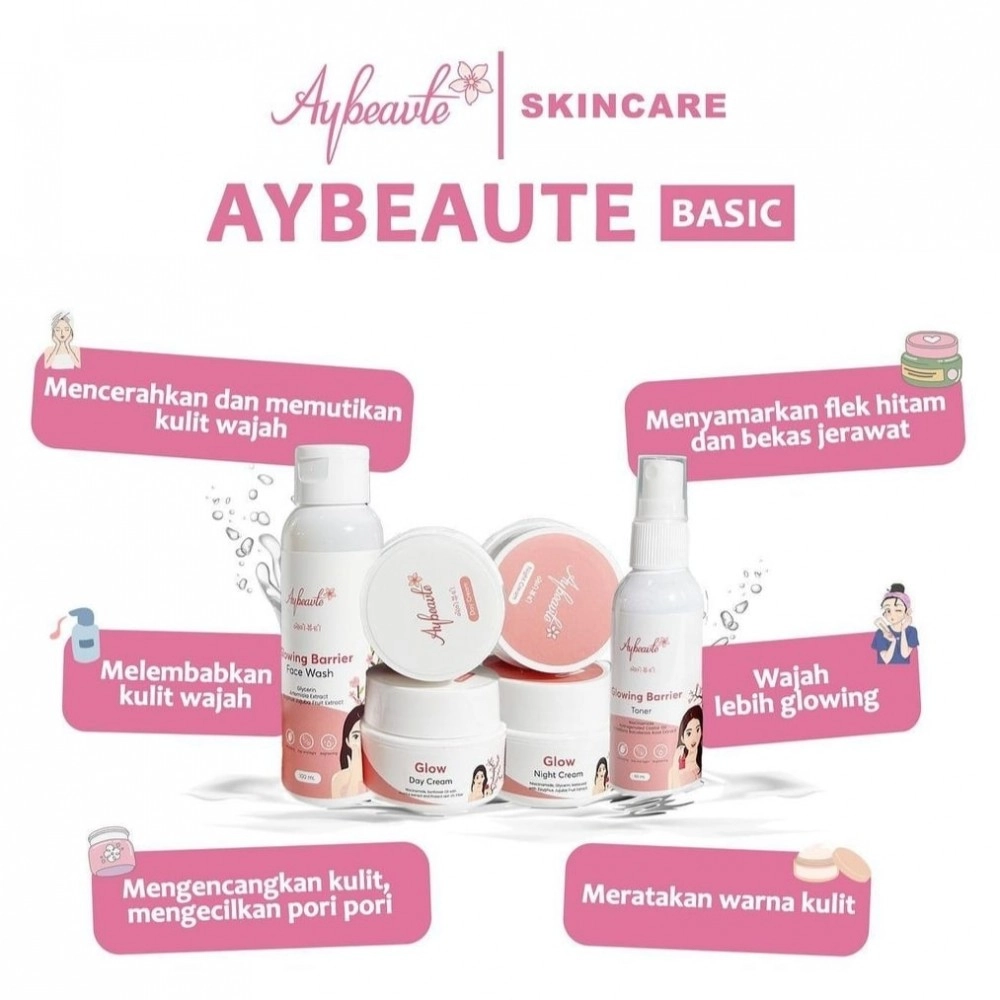 Paket Basic Aybeaute Cream Pemutih Wajah| Jerawat | BPOM Paket Basic Aybeaute Cream Pemutih Wajah| Jerawat | BPOM