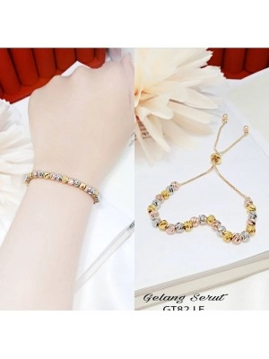 Gelang Serut Dewasa Bulat Anti Karat Dan Luntur 014