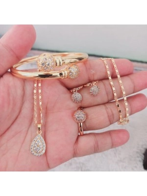 Satu Set Gelang Banggel Bulat Lengkap Anti Karat Dan Luntur 040