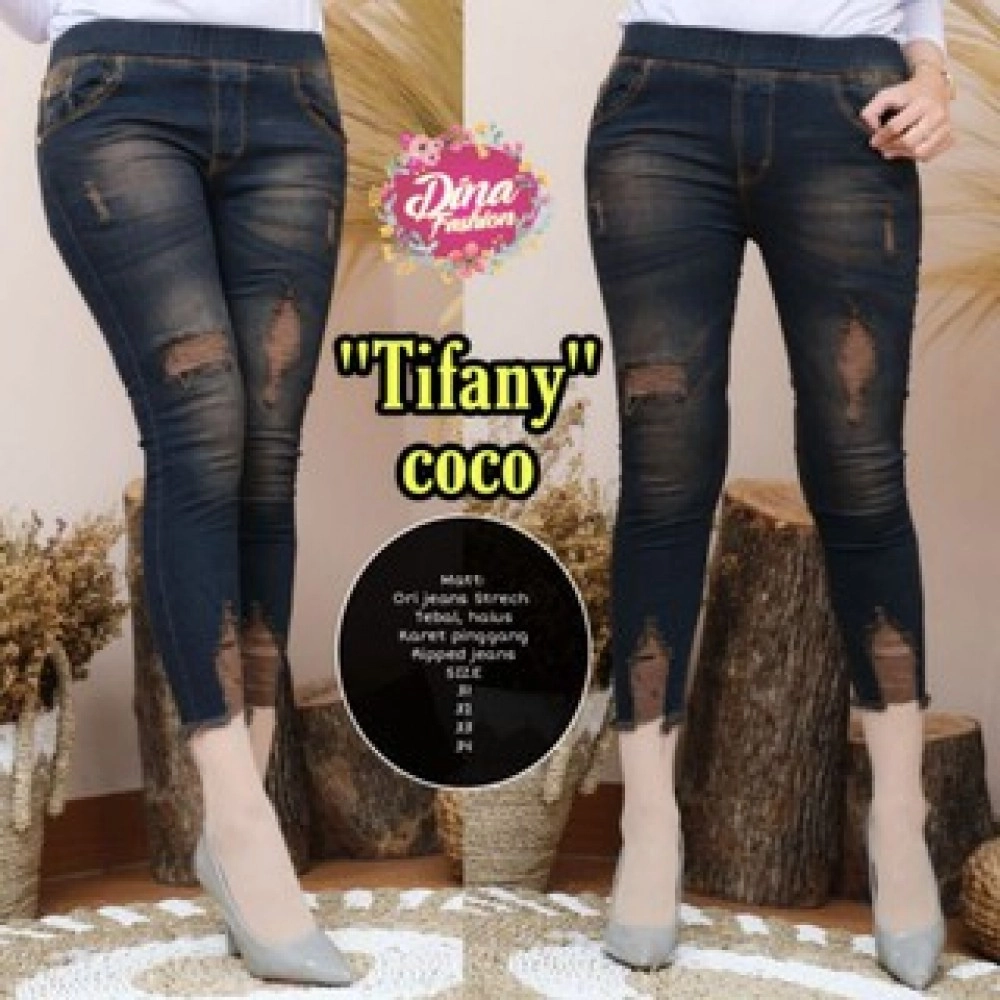 Ready Stok Tifani Jengging Jeans Sobek Tidak Tembus / Tifany Leeging Jeans Ready Stok Tifani Jengging Jeans Sobek Tidak Tembus / Tifany Leeging Jeans
