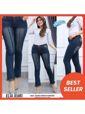 celana jeans panjang ELSA JEANS TULANG BAWAH CUTBRAY