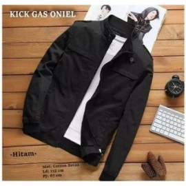 Jaket Bomber Classic Trendy Catton Drill Hitam Jaket Bomber Classic Trendy Catton Drill Hitam