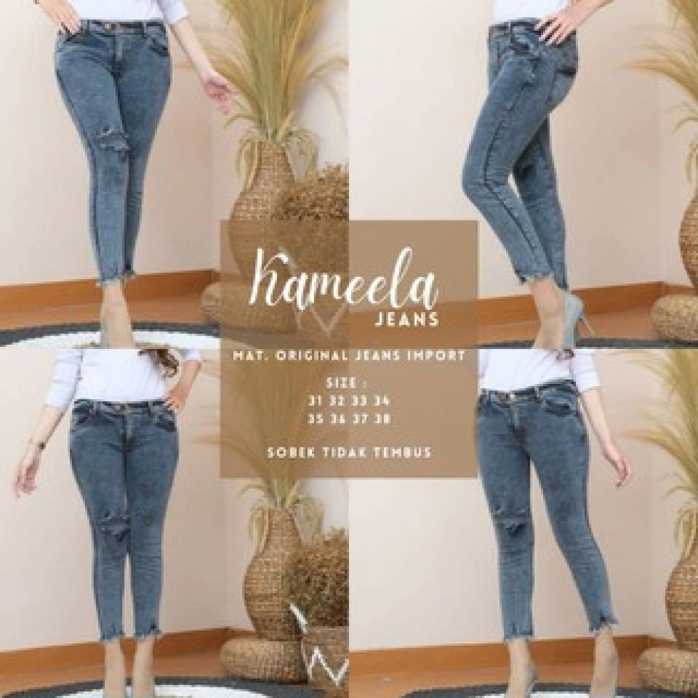 Kamela Jegging Jeans Jumbo Sobek Tidak Tembus Kamela Jegging Jeans Jumbo Sobek Tidak Tembus